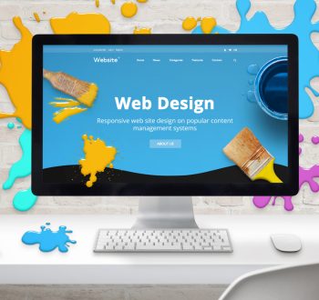 Diseño de sitio web en monitor